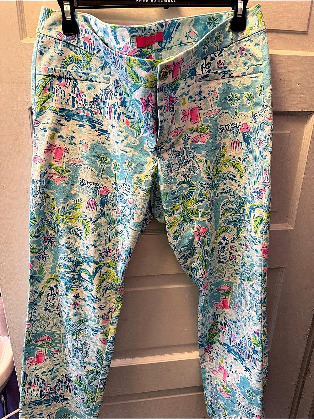 Lilly Pulitzer Printed Skinny Pants Size 12 Like New